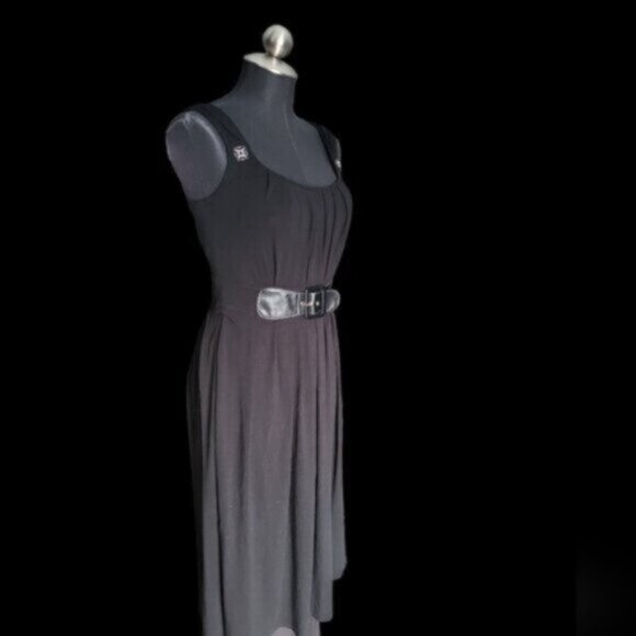 Y2K VEX Black Cotton Sleeveless Dress - Picture 2 of 7